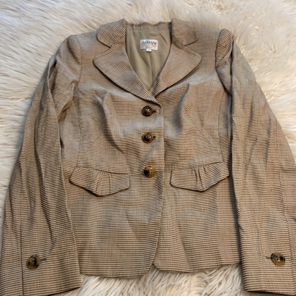 ARMANI COLLEZIONI women’s blazer size 40 US size 8 per chart length 24” bust 32 - Picture 12 of 13